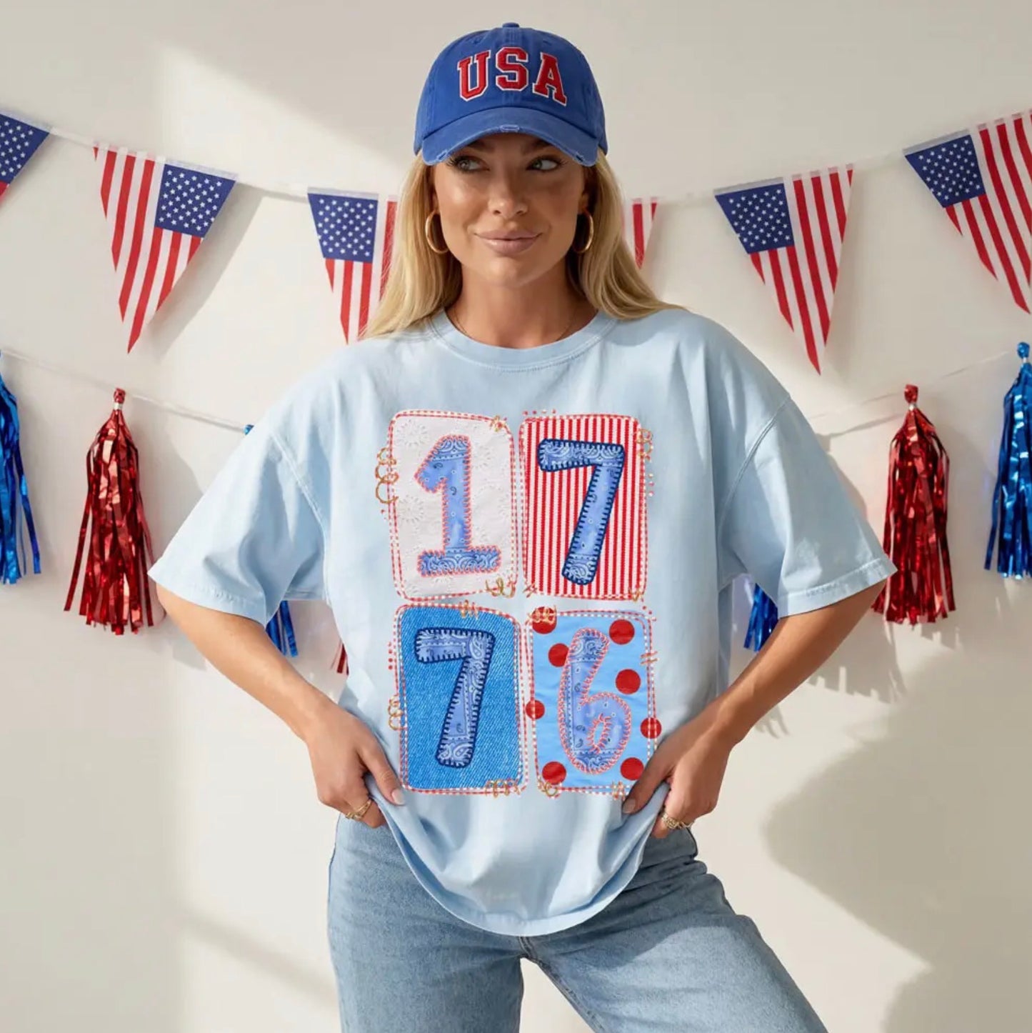 1776 Square Patchwork Tee