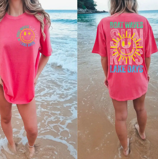 Boat Waves & Lake Days Tee