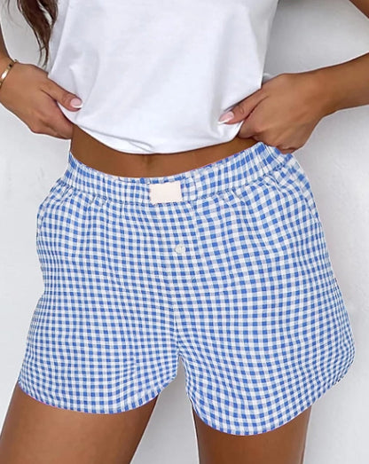 Blue Skies Gingham Shorts