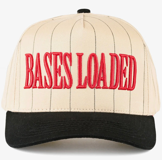“Bases Loaded” Pinstripe Trucker Hat