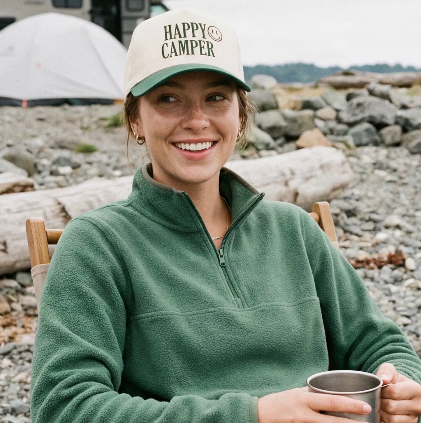 “Happy Camper” Trucker Hat