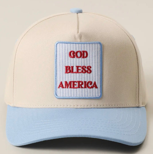 “God Bless America” Patch Trucker Hat